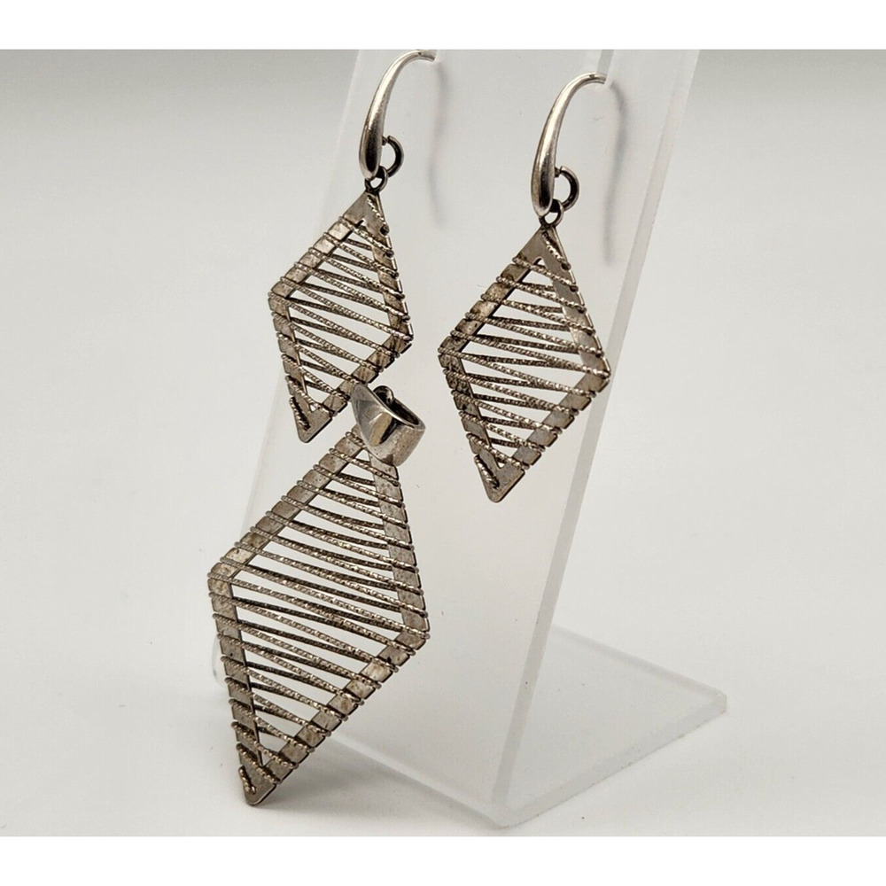 Leslie's Italy Sterling Silver Rhodium-Plated Shepherd Hook Earrings